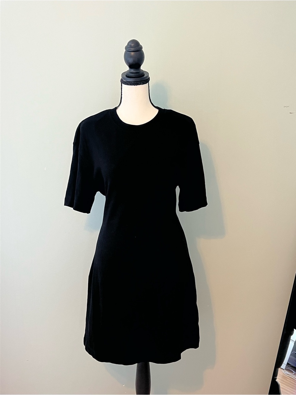 H&M 100% Cotton Black Short Sleeve T-Shirt Dress S